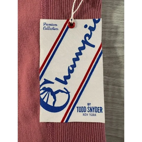 Champion X Todd Snyder Hoodie Sweatshirt size M color Rosewine NWT $138 - Picture 6 of 10